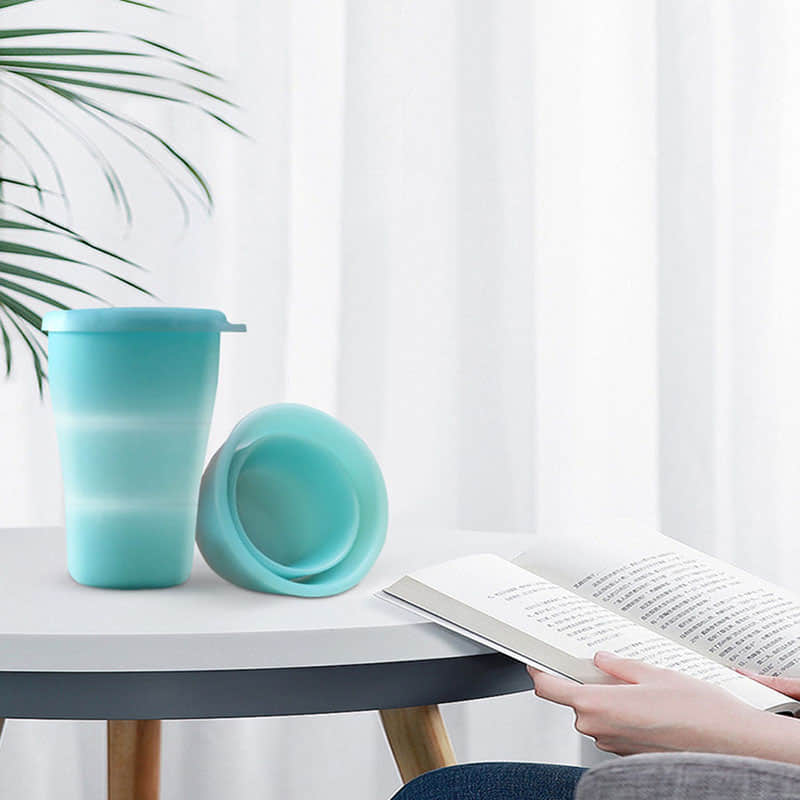 Syah Life BPA-Free Silicone Foldable Water Cup–Multiple Sizes, Collapsible Travel Cup for Daily Use