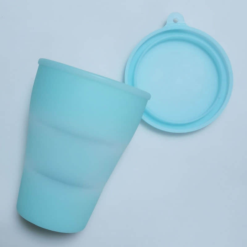 Syah Life BPA-Free Silicone Foldable Water Cup–Multiple Sizes, Collapsible Travel Cup for Daily Use