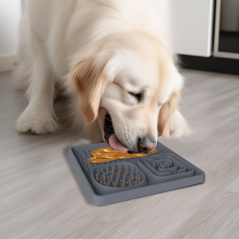 Syah Life Silicone Lick Mat for Pets - BPA-Free Slow Feeder with Suction Cup, Fits Dry/Wet Food