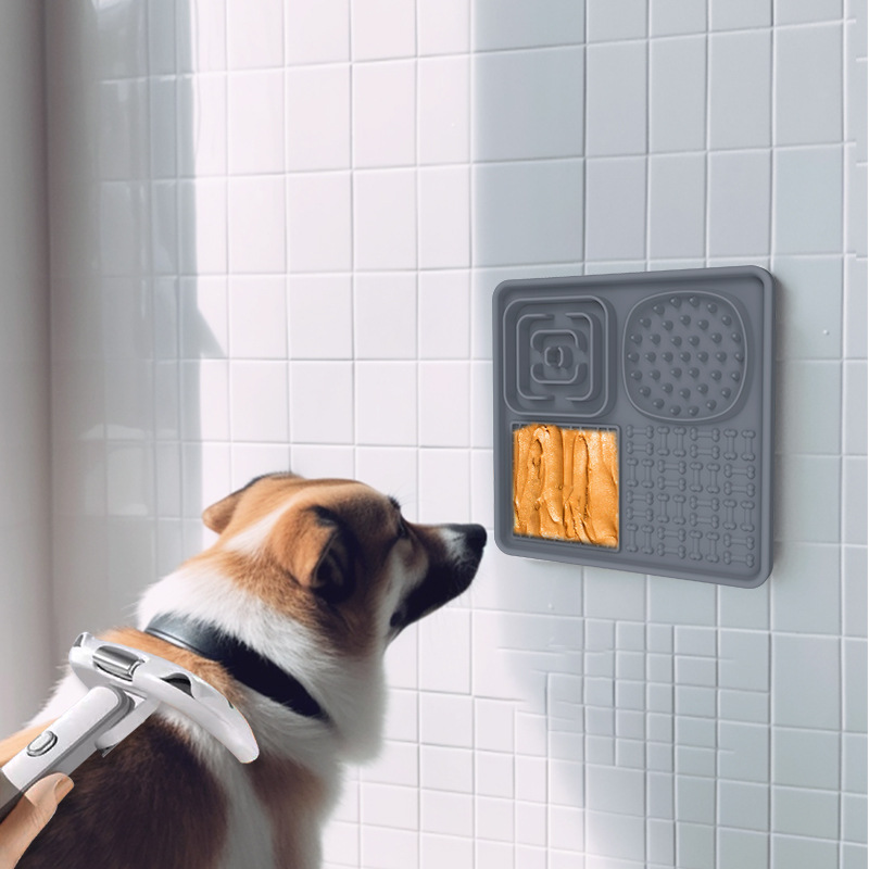 Syah Life Silicone Lick Mat for Pets - BPA-Free Slow Feeder with Suction Cup, Fits Dry/Wet Food