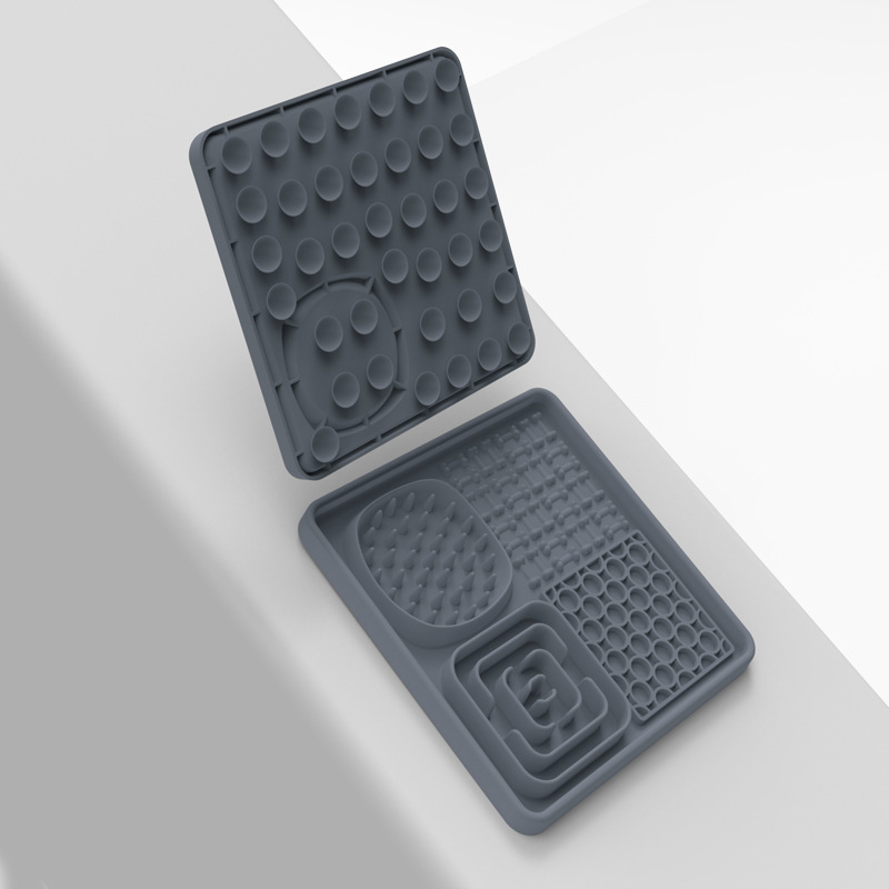 Syah Life Silicone Lick Mat for Pets - BPA-Free Slow Feeder with Suction Cup, Fits Dry/Wet Food