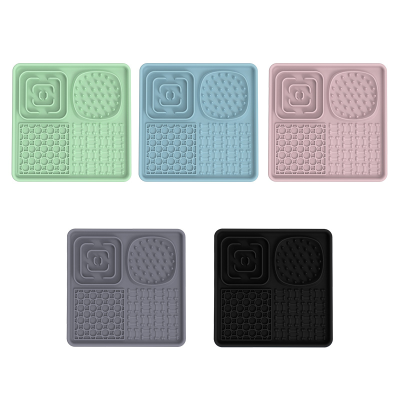 Syah Life Silicone Lick Mat for Pets - BPA-Free Slow Feeder with Suction Cup, Fits Dry/Wet Food