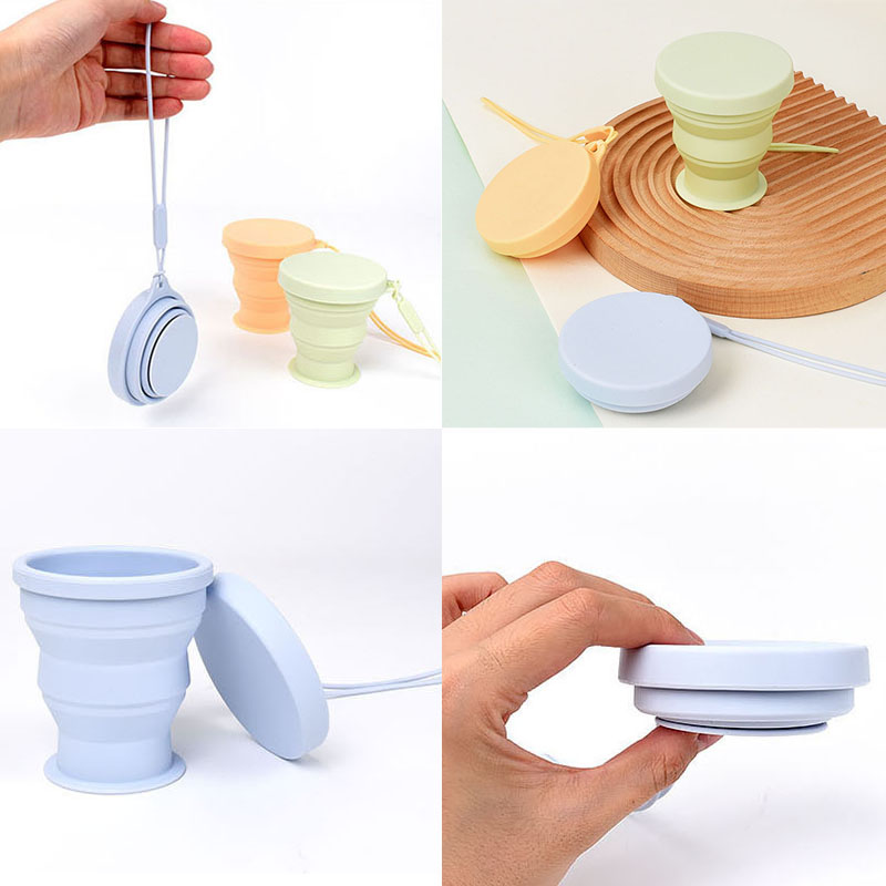 Wholesale Syah Life Silicone Folding Water Cup - BPA-Free, For Camping, With Lid