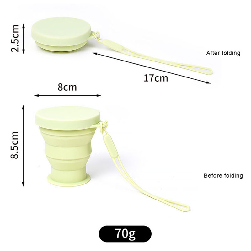 Wholesale Syah Life Silicone Folding Water Cup - BPA-Free, For Camping, With Lid
