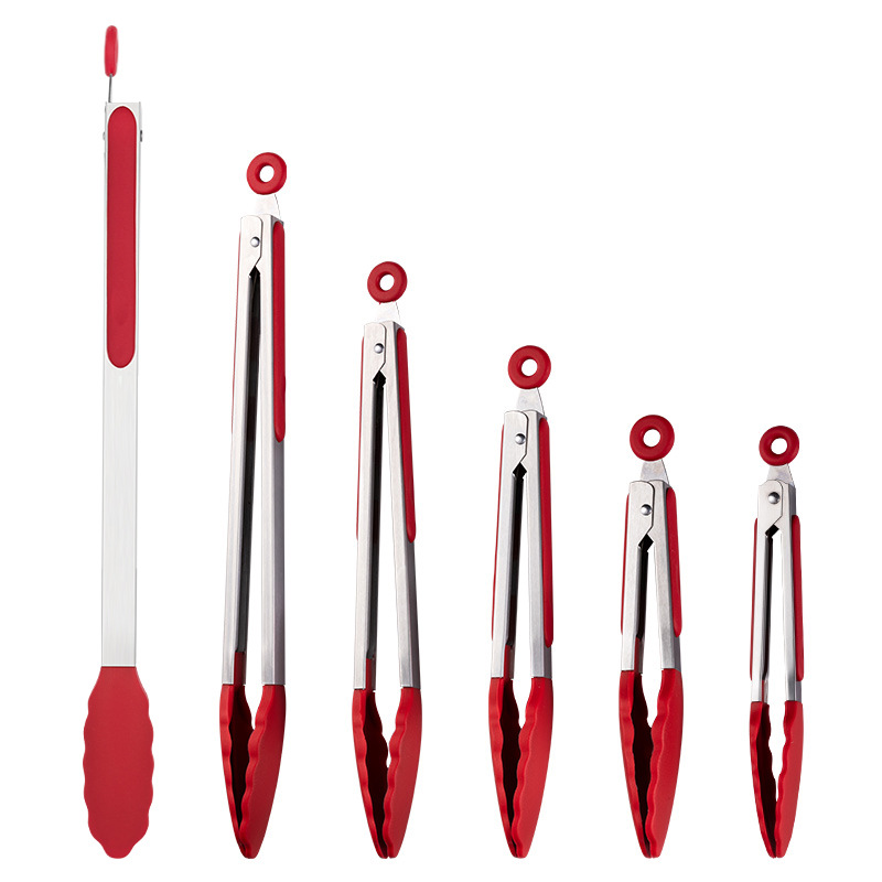 Wholesale Silicone Cooking Tongs - Food-Grade, Stainless Steel, Heat-Resistant, Multiple Sizes