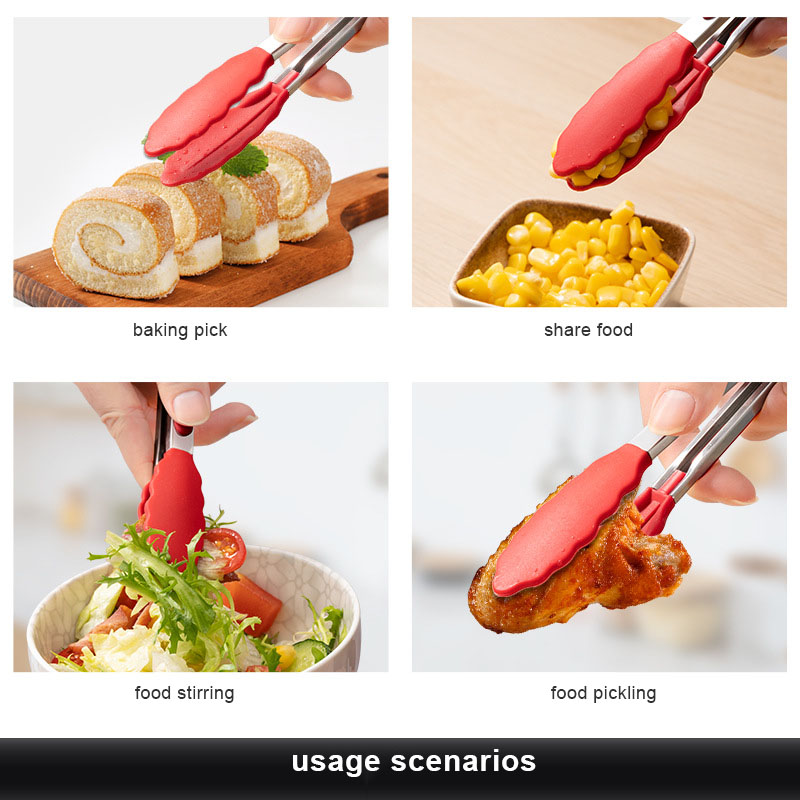 Wholesale Silicone Cooking Tongs - Food-Grade, Stainless Steel, Heat-Resistant, Multiple Sizes