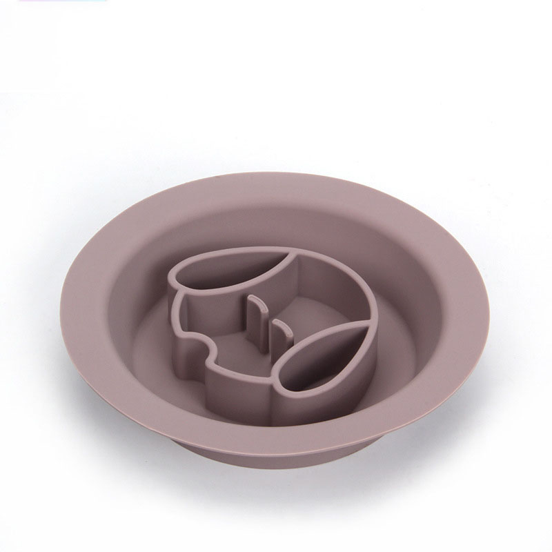 2 in 1 Silicone Pet Slow Food Bowl - Anti-Slip Anti-Choke Dog & Cat Feeder for Dry/Wet Food