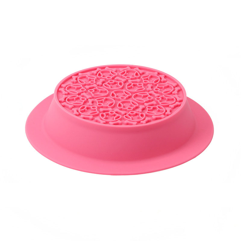 2 in 1 Silicone Pet Slow Food Bowl - Anti-Slip Anti-Choke Dog & Cat Feeder for Dry/Wet Food