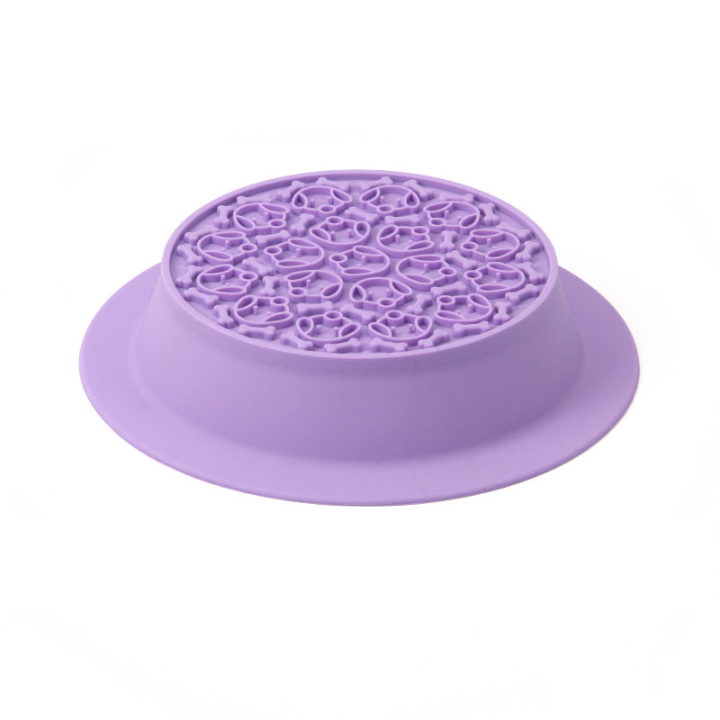 2 in 1 Silicone Pet Slow Food Bowl - Anti-Slip Anti-Choke Dog & Cat Feeder for Dry/Wet Food