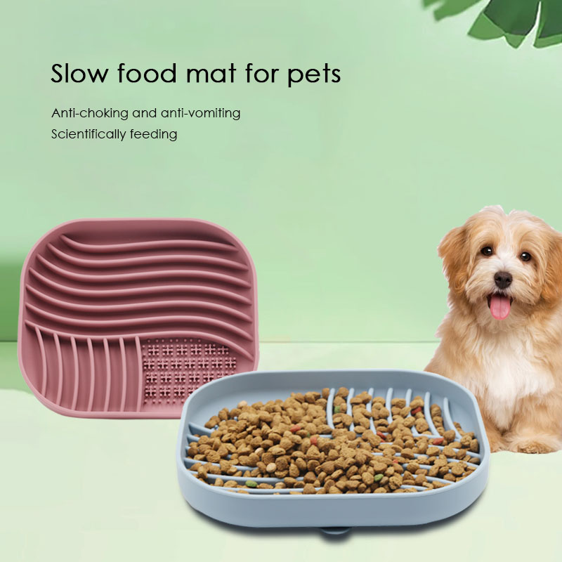 Silicone Slow Feeder Dog Bowl | Non-Slip Cat Feeding Bowl with Suction Base | BPA-Free Pet Bowl