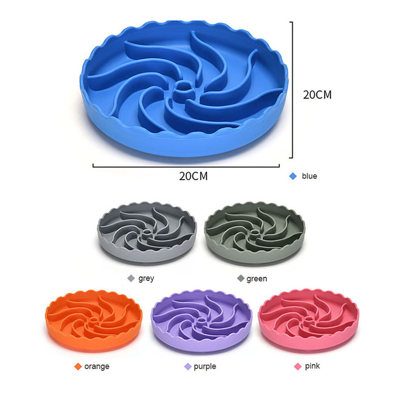 Silicone Slow Feeder Dog Bowl with Suction Cup | Anti-Choking Non-Slip Pet Feeding Bowl for Dogs