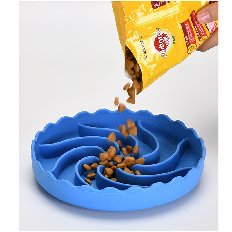 Silicone Slow Feeder Dog Bowl with Suction Cup | Anti-Choking Non-Slip Pet Feeding Bowl for Dogs