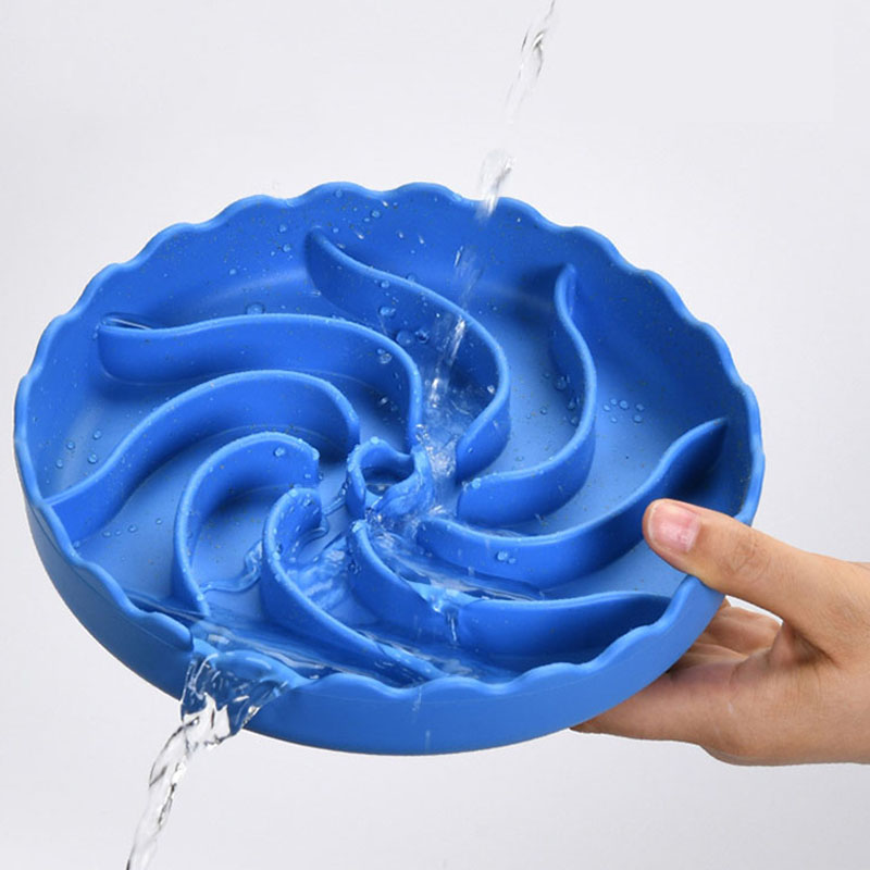 Silicone Slow Feeder Dog Bowl with Suction Cup | Anti-Choking Non-Slip Pet Feeding Bowl for Dogs
