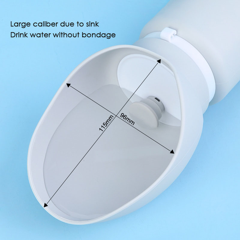 19oz/550ml BPA-Free Dog Travel Water Bottle - Foldable, Leak-Proof Silicone Design for Hiking