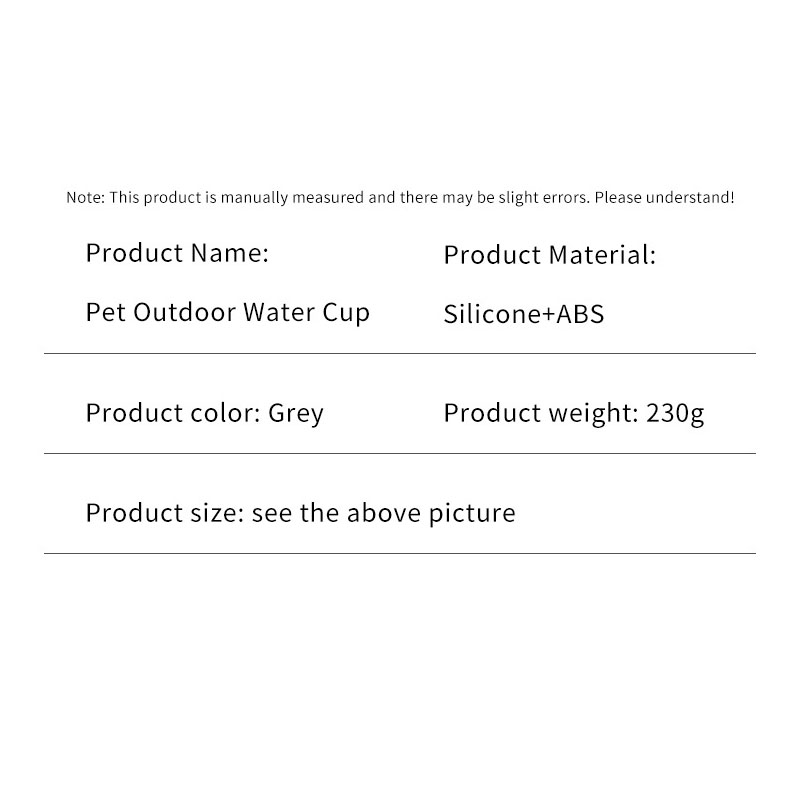 Foldable Dog Water Bottle - Safe Food-Grade Silicone, Portable for Outdoor Adventures, Fits Small & 