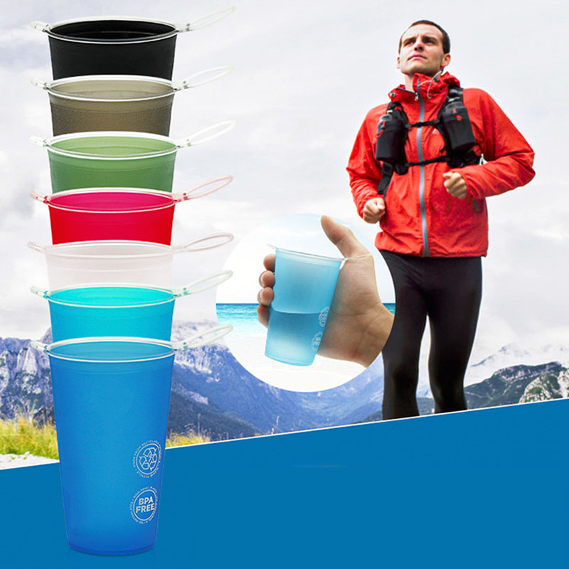 Collapsible Silicone Water Cup 200ml | BPA-Free Reusable Folding Cup for Outdoor Sports, Hiking 