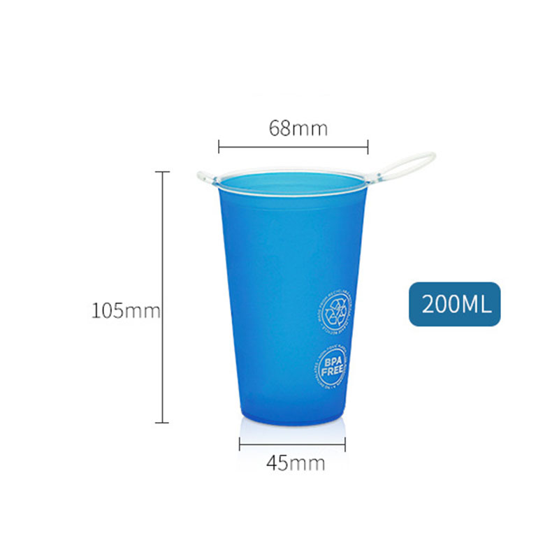 Collapsible Silicone Water Cup 200ml | BPA-Free Reusable Folding Cup for Outdoor Sports, Hiking 