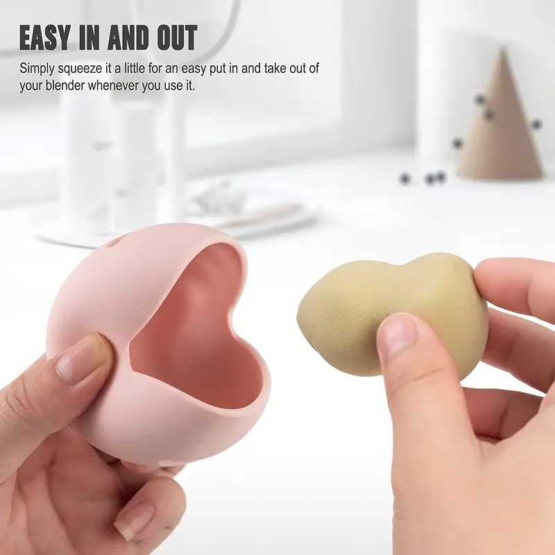 Silicone Makeup Sponge Case – Reusable Macaron & Capsule Shape Beauty Blender Holder for Storage