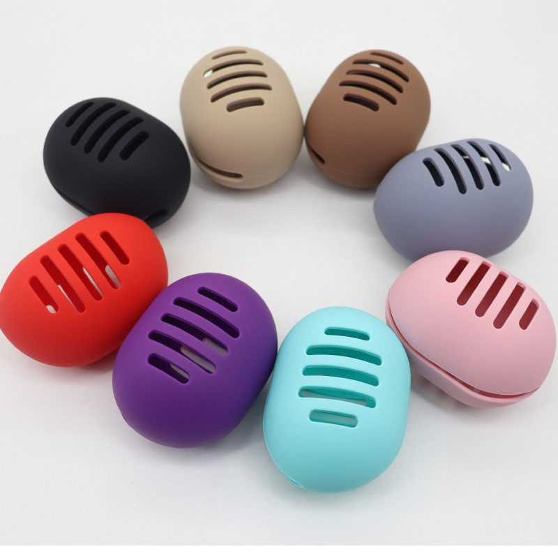 Silicone Makeup Sponge Case – Reusable Macaron & Capsule Shape Beauty Blender Holder for Storage