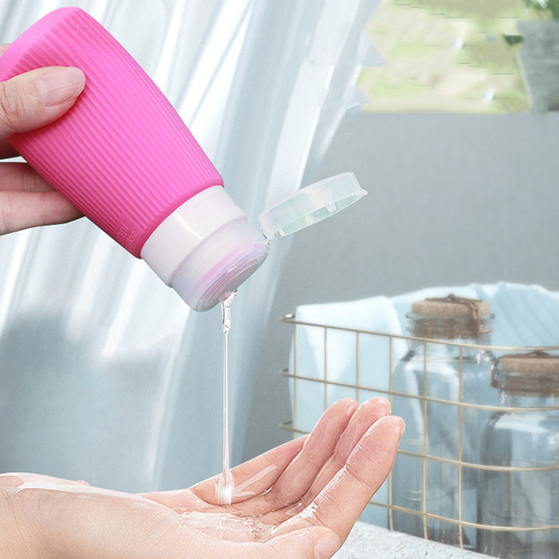 Syah Life Silicone Travel Bottles with Flip Cap | Refillable Shampoo & Lotion Containers for Travel