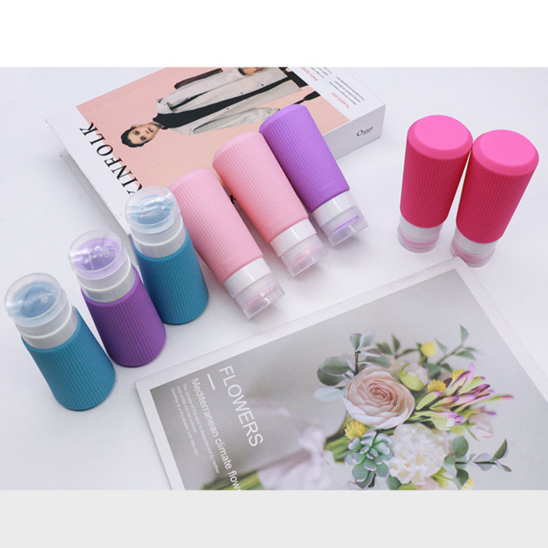 Syah Life Silicone Travel Bottles with Flip Cap | Refillable Shampoo & Lotion Containers for Travel