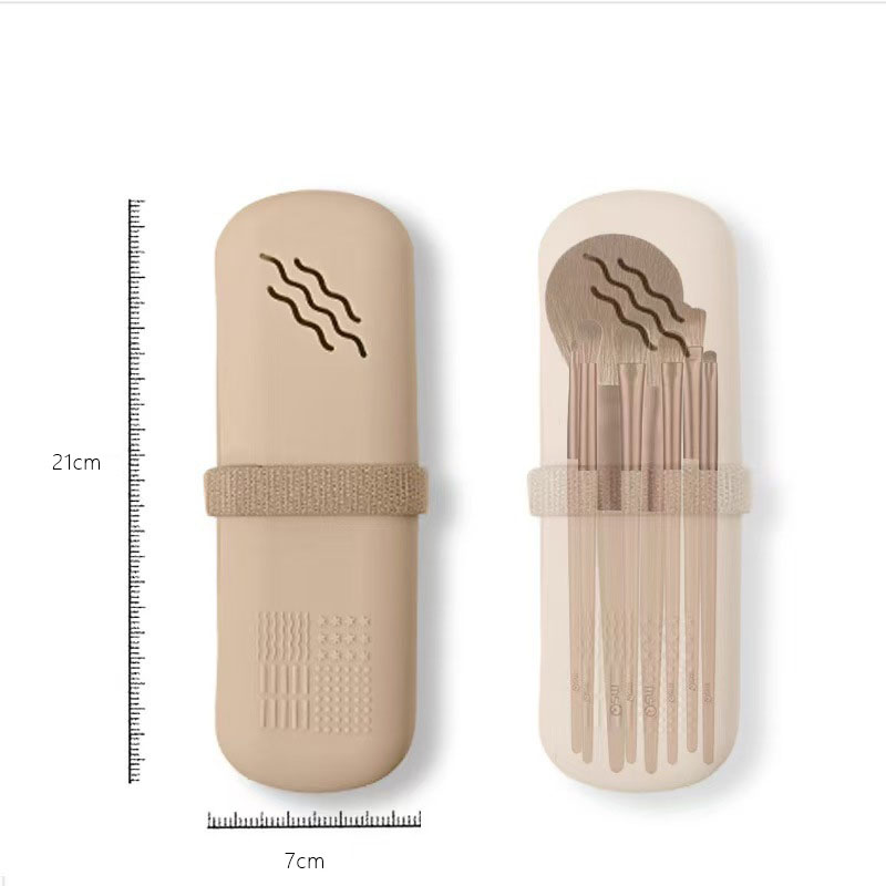 Silicone Makeup Brush Storage Bag | Portable Travel Cosmetic Brush Organizer Case