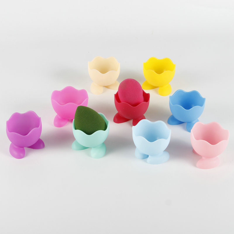 Silicone Makeup Sponge Holder with Stand | Cute Beauty Blender Storage Base for Vanity Organization