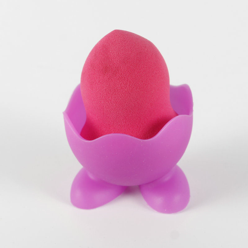 Silicone Makeup Sponge Holder with Stand | Cute Beauty Blender Storage Base for Vanity Organization