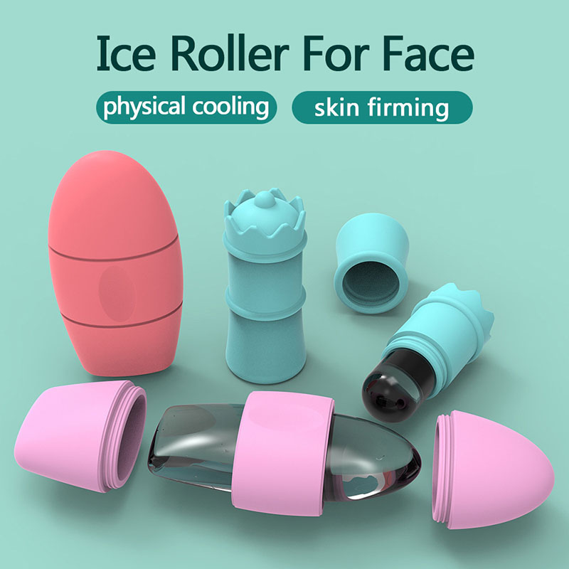 Silicone Ice Roller for Face | Reusable Ice Mold for Facial Cooling, De-Puffing & Massage
