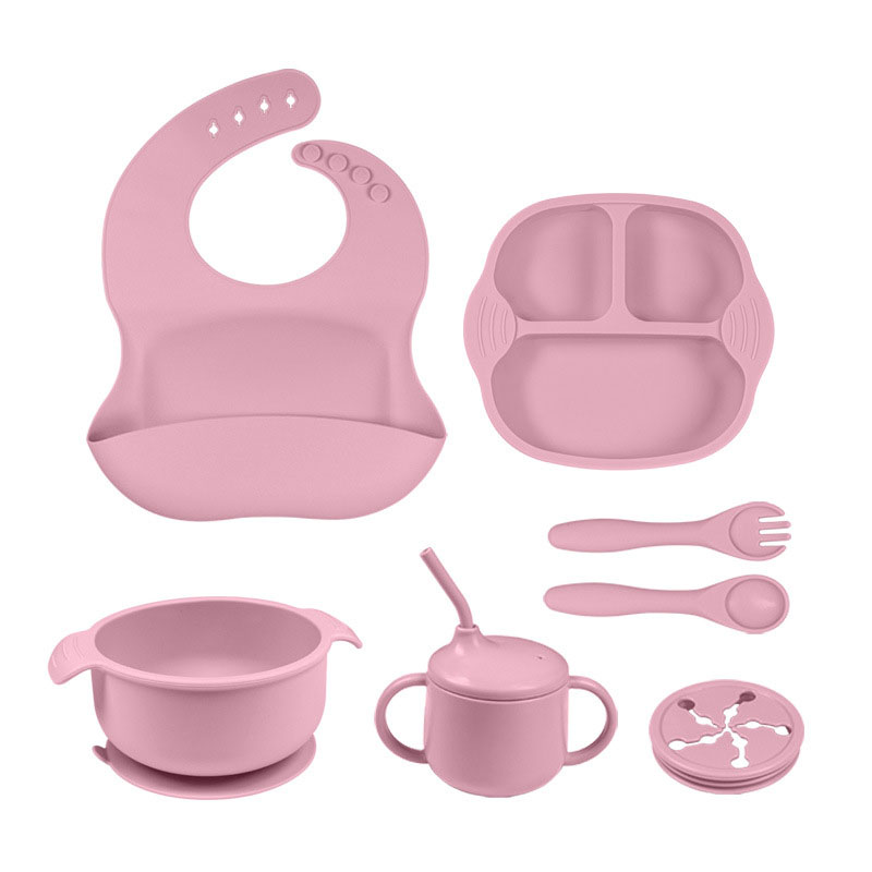 Syah Life Silicone Baby Feeding Set | 7-Piece Food-Grade Tableware Kit for Toddlers