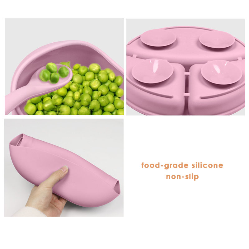 Silicone Baby Feeding Set | 8-Piece Food-Grade Silicone Tableware with Suction Plate and Mat