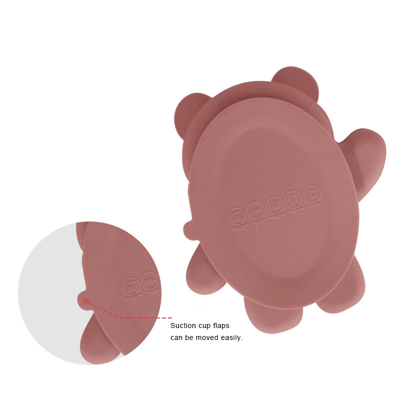 Silicone Baby Feeding Plate with Panda Design – Divided Sections, Strong Suction Base, BPA-Free