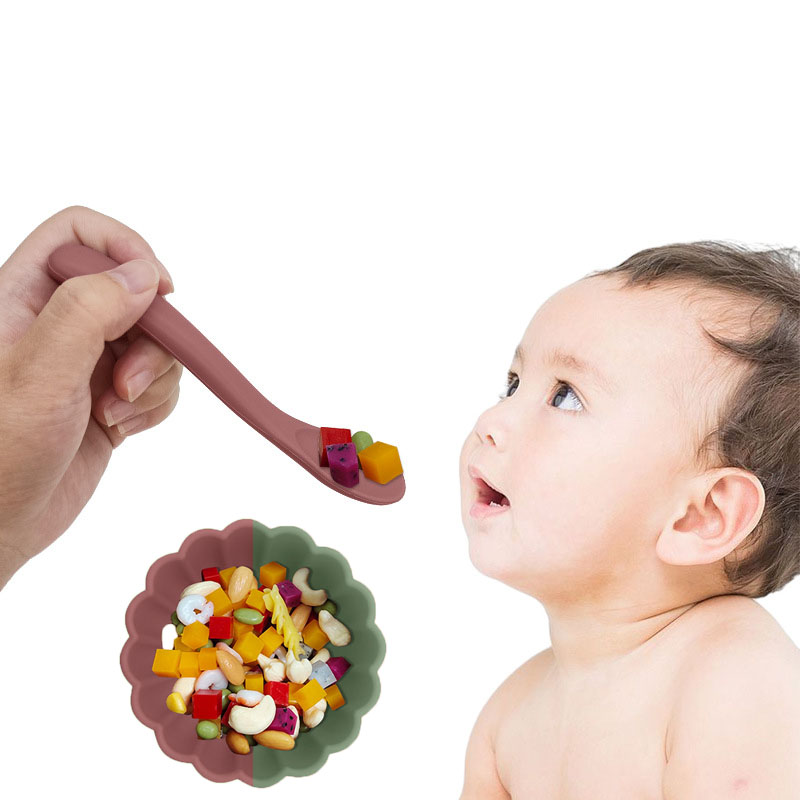 Silicone Pumpkin Bowl with Suction – Spill-Proof Baby Feeding Set, Includes Spoon – Support OEM