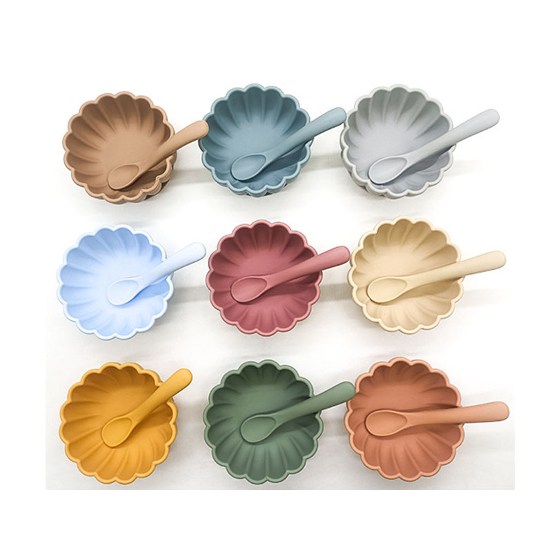 Silicone Pumpkin Bowl with Suction – Spill-Proof Baby Feeding Set, Includes Spoon – Support OEM