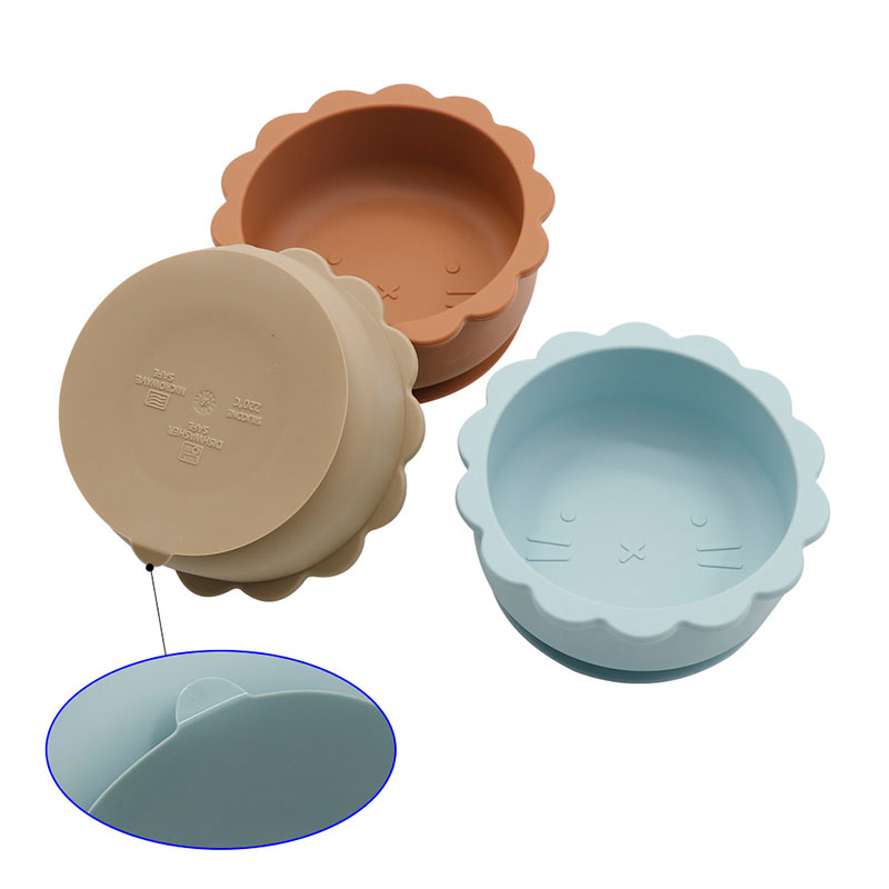 Silicone Lion Feeding Bowl with Suction Base – Food-Grade, Spill-Proof, Baby-Approved – Customizable