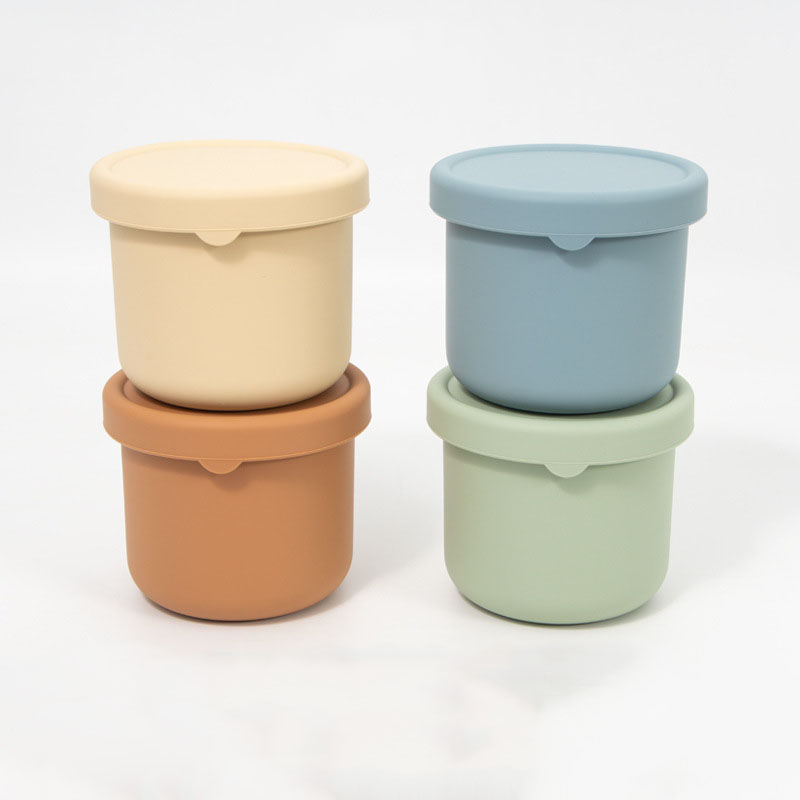 250ml Round Silicone Lunch Box - Microwave-Safe, Heat/Cold Resistant Bento Box | anti-scald