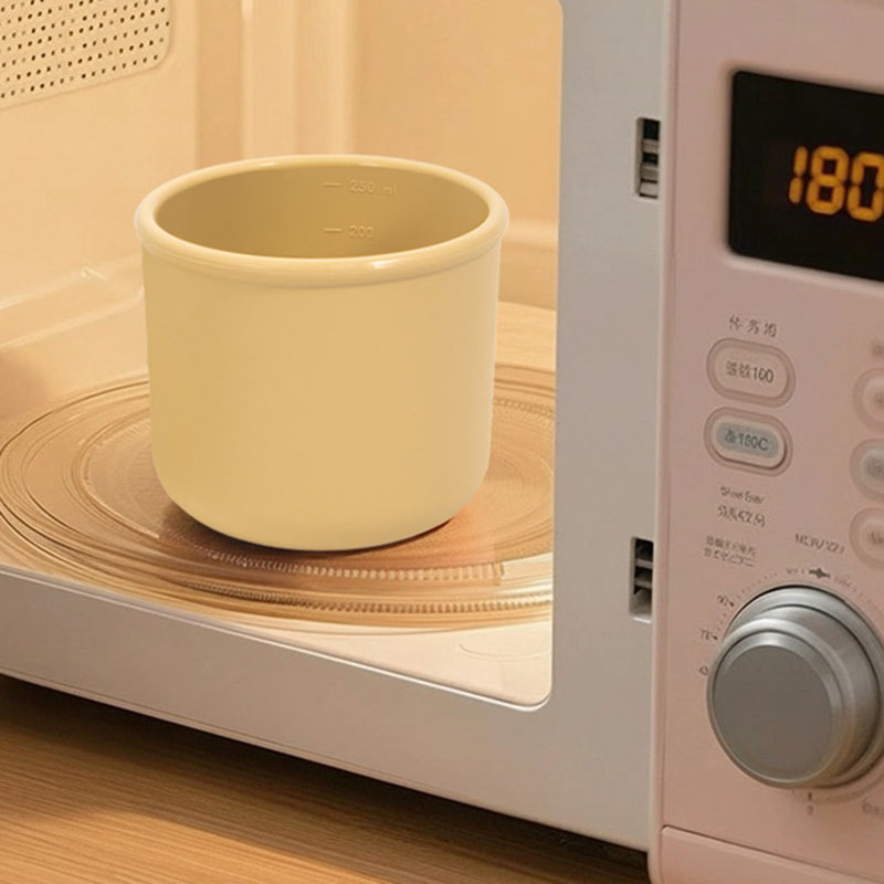 250ml Round Silicone Lunch Box - Microwave-Safe, Heat/Cold Resistant Bento Box | anti-scald
