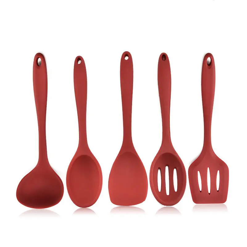 Silicone Cooking Utensils Set 5PCS - Non-Stick Heat Resistant Kitchen Tools
