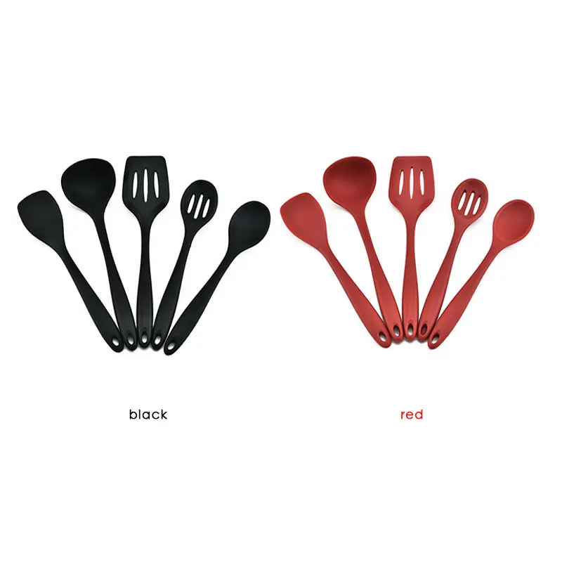 Silicone Cooking Utensils Set 5PCS - Non-Stick Heat Resistant Kitchen Tools