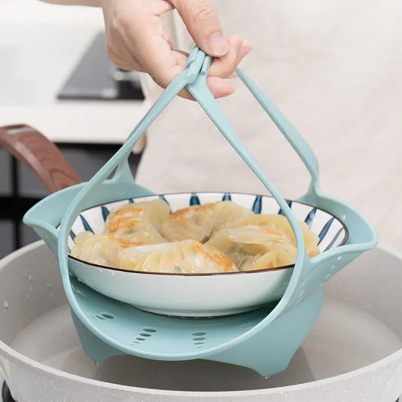 Large Silicone Steamer Tray | Non-Stick Heat-Resistant Steaming Basket for Kitchen Cookware