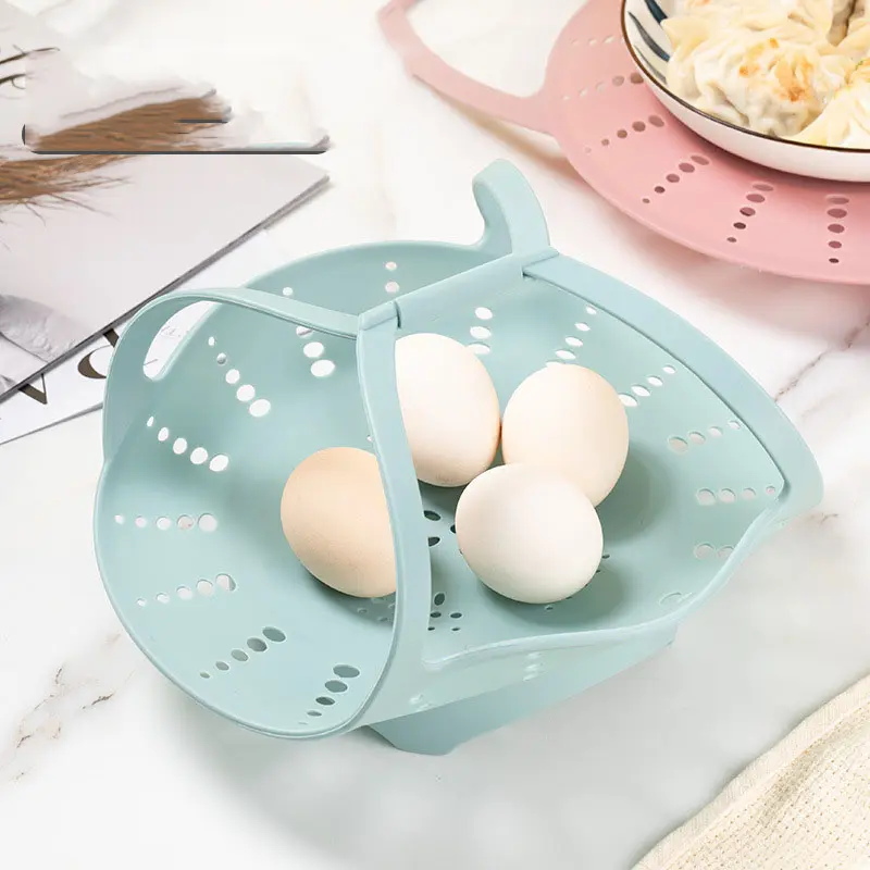 Large Silicone Steamer Tray | Non-Stick Heat-Resistant Steaming Basket for Kitchen Cookware