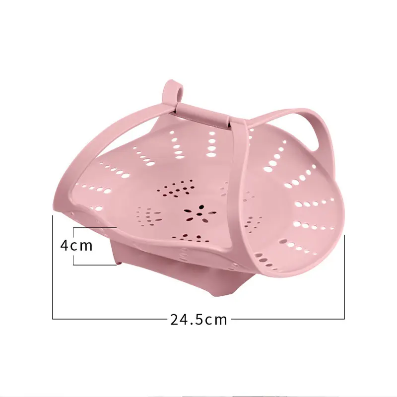 Large Silicone Steamer Tray | Non-Stick Heat-Resistant Steaming Basket for Kitchen Cookware
