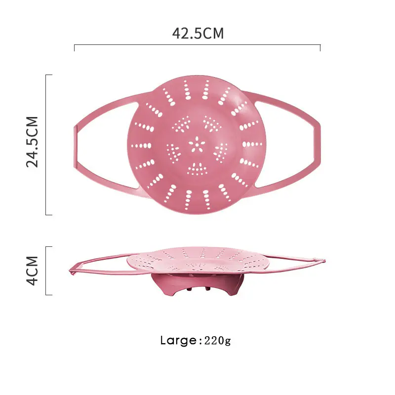 Large Silicone Steamer Tray | Non-Stick Heat-Resistant Steaming Basket for Kitchen Cookware