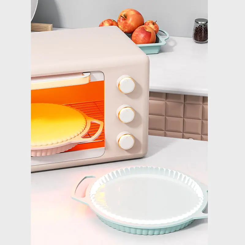 10 inch Round Silicone Cake Pan with Steel Frame | Food-Grade Non-Stick Baking Mold Small & Large