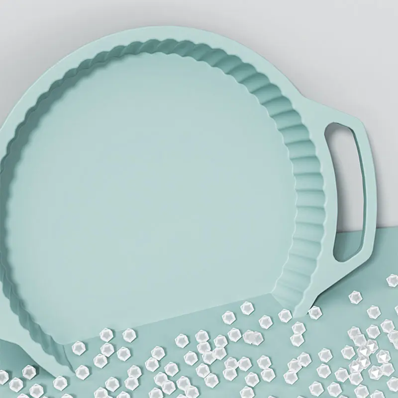 10 inch Round Silicone Cake Pan with Steel Frame | Food-Grade Non-Stick Baking Mold Small & Large