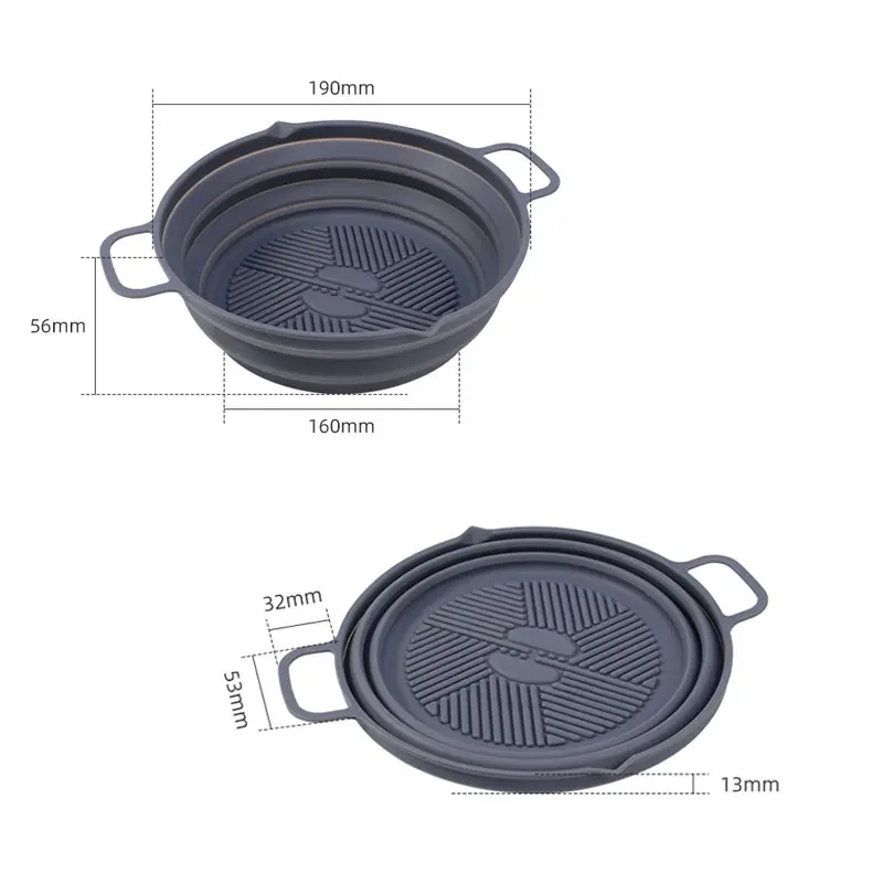 Syah Life Foldable Silicone Air Fryer Baking Tray – Heat-Resistant, Non-Stick, Reusable Silicone Pan