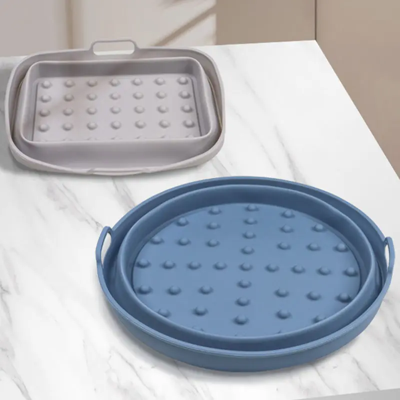 Foldable Silicone Air Fryer Liner – Food-Grade, Heat-Resistant, Non-Stick Baking Tray for Air Fryer