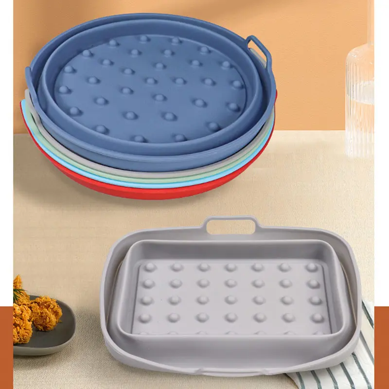 Foldable Silicone Air Fryer Liner – Food-Grade, Heat-Resistant, Non-Stick Baking Tray for Air Fryer