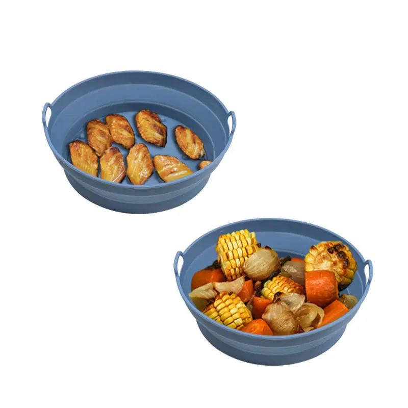 Foldable Silicone Air Fryer Liner – Food-Grade, Heat-Resistant, Non-Stick Baking Tray for Air Fryer