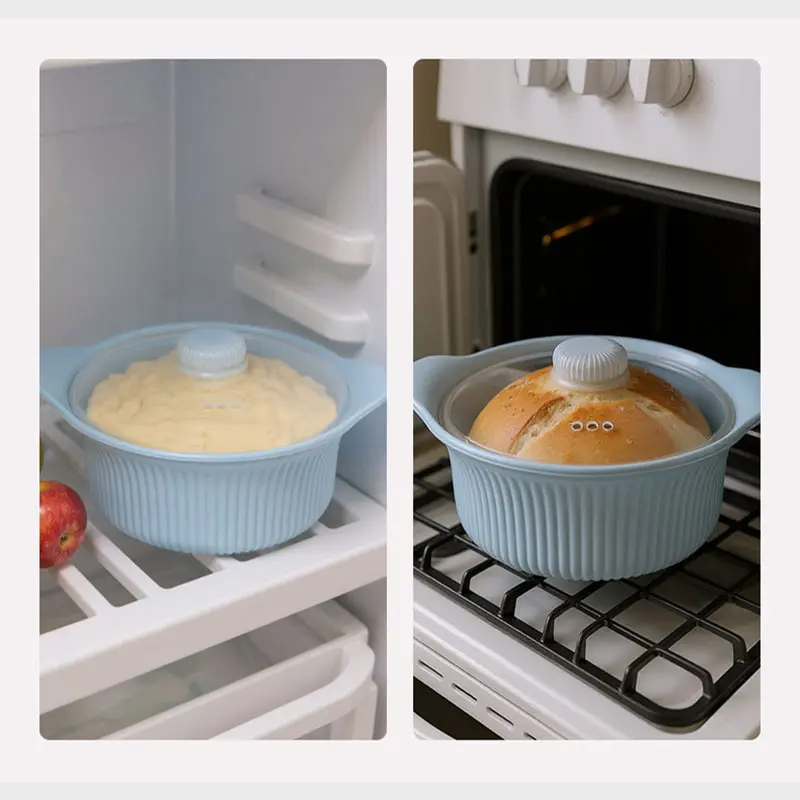 Silicone Bread Proofing Basket with Transparent Lid – Food-Grade, Heat-Resistant, Non-Stick
